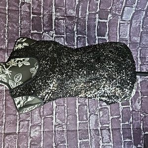 Xhilaration Black Sequin Tank Top Size Medium